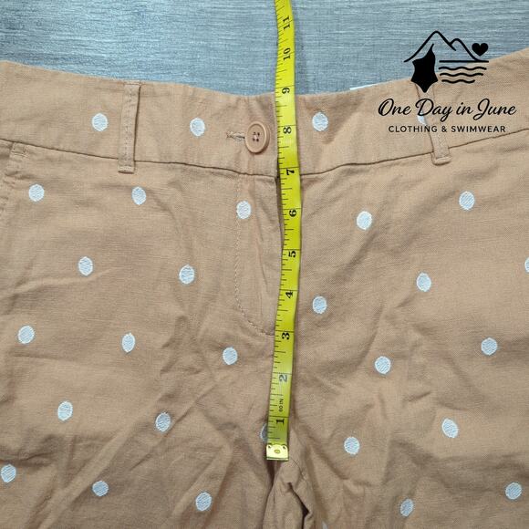 Loft 6" Linen Mid Rise Polka Dot Shorts Size 0 - Picture 5 of 7